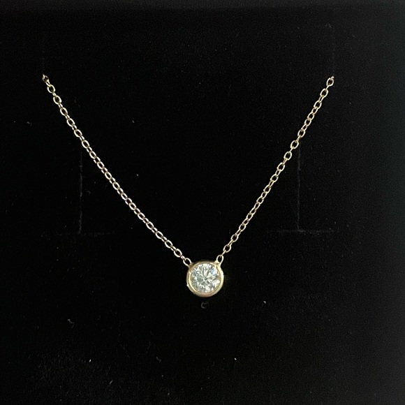14k Gold Zoe Chicco Floating Diamond Necklace - Picture 5 of 6